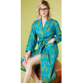 Royal Peacocks Women's Knee-Length Cotton Robe